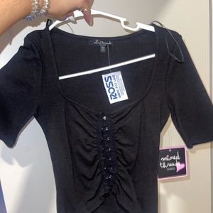 Black crop top never worn